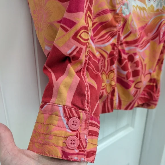 Chico's Floral Umbre Light Chino Jacket - Picture 5 of 7